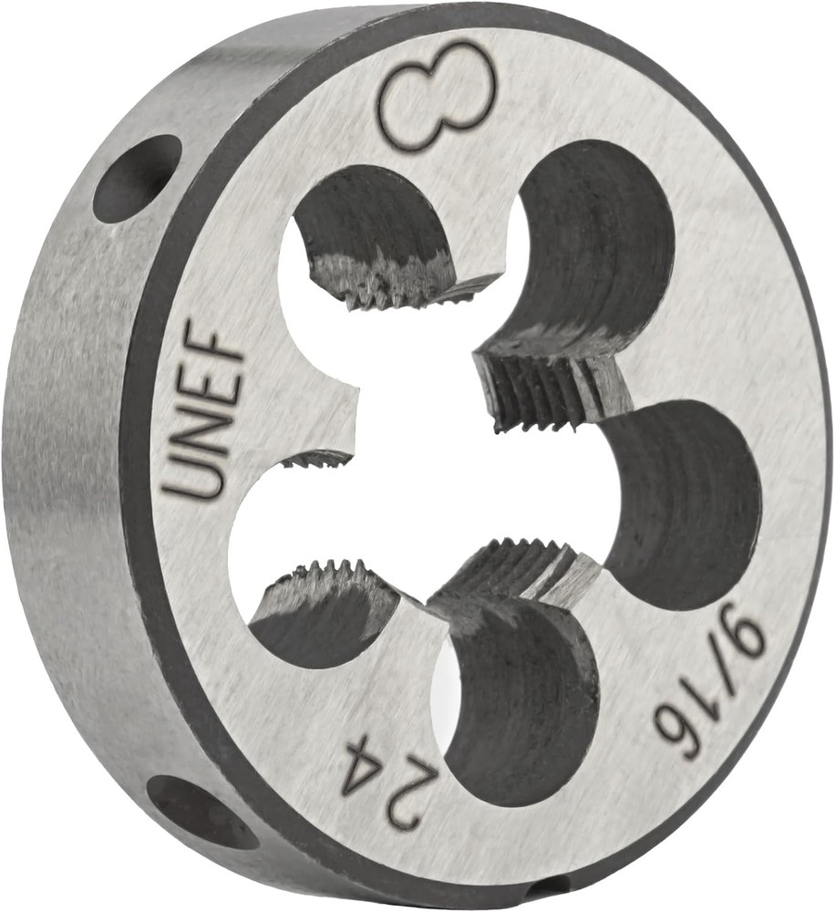 9/16&Prime;-24 UNEF Round Die, Right Hand Machine Thread Die 9/16 x 24 UNEF