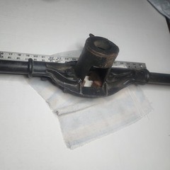 Vintage REED No. 3-A 1 1/4R Manual Pipe Threader Head w/ 2 Handles. Approx 54&Prime;