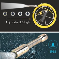 1000TVL Pipe Inspection Camera Self-levelling 512HZ 7&Prime; 30M Drain Sewer Camera