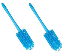 2x One-Piece Pipe Brush, 16&Prime; Long, 3.1&Prime; Round &ndash; Medium, Blue (5382803) Vikan
