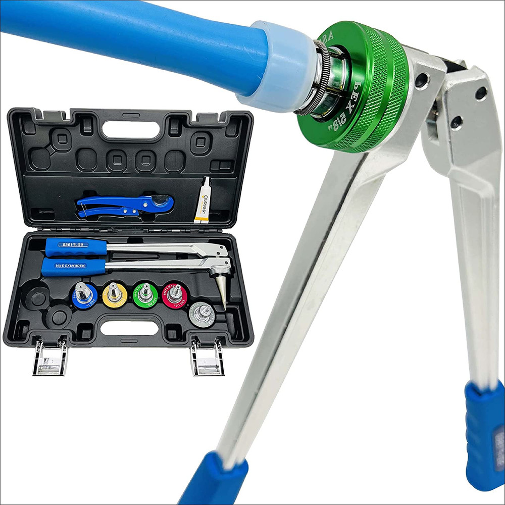 Herramientas De Expansion PEX Tubo Con 5 Cabezales Expansion 3/8 &ldquo;1/2&rdquo; 5/8 &ldquo;3/4&rdquo;