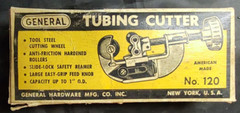 General Tools No. 120 Tubing & Conduit Pipe Cutter MADE IN USA Original Box