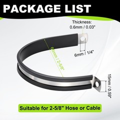 20pcs 2-5/8 Inch Stainless Steel Cable Clamp Set Conduit Wire Holder Strap Clip