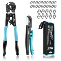 2-IN-1 Pex Crimping Clamp Cinch & Remove Tool with Pipe Hose Cutter, Pex Pipe Fi