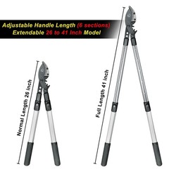 26-41 Inch Extendable Anvil Loppers, Sync Drive Leverage Tree Trimmers, Teles&hellip;