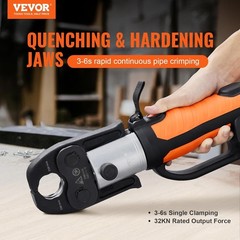 VEVOR Press Tool 18V 32KN Electric Pipe Crimping Tool for 1/2&Prime; to 2&Prime; Copper Pipe