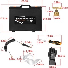 CST2 General Cold-Shot Pipe Freeze Kit, Small, Black + Orange