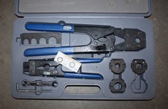 Zurn Multi-Head PEX Crimp Tool Kit w/Go/No-Go Gauge, Crimp Jaws AO4076719