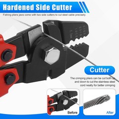 Fishing Crimping Pliers,Wire Rope Crimping Tool for Fishing Line Crimp Sleeves H
