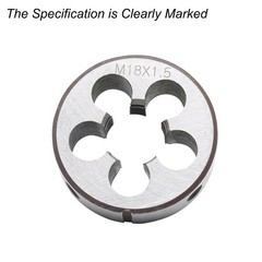 Qjaiune M18 x 1.5 Metric Right Hand Thread Die for Threading, 18mm Thread & 1&hellip;