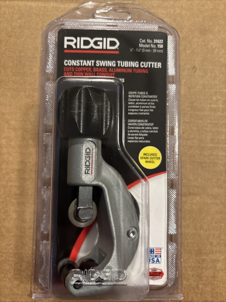 RIDGID 31622 Constant Swing Tubing Cutter New In Package Made In USA 1/8 &ndash; 1 1/8