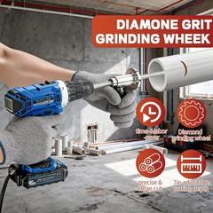 Inside Pipe Cutter for PVC Pipe Cutter, with Handle and 4 Diamond Grit Cutting W