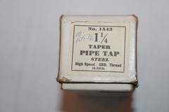 UNION BUTTERFIELD 10-10536 HSS HAND TAP 1-1/4 TAPER NPTF- 4 1/8&Prime; OAL &ndash; NEW