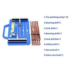 Tire Repair Kit Heavy Duty Plug Tools Set Car Truck ATV RV SUV Puncture 22pc &hellip;
