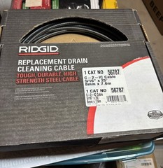 Genuine Ridgid 56787 C-2 IC Cable 5/16&rdquo;x25&rsquo; 8mm X 7.6m Repl Drain Cleaning Cable