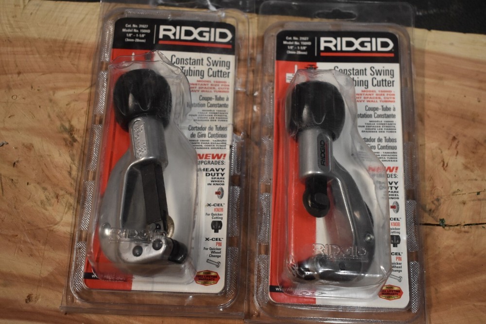 RIDGID 31627 150 Enclosed Feed Tubing Cutter H-D wheel (1/8&Prime; &ndash; 1-1/8&Prime;) Lot of 2