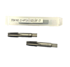 1/8 x 27&Prime; HSS NPT Pipe Tap H.I.T Brand High Speed Steel Lot of 2