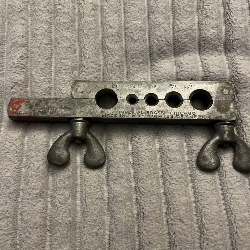 Vintage Imperial Brass Chicago Flaring Tool 195-FS 5/8 1/4 5/16 3/8 1/2