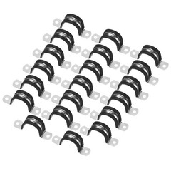 20-Pack Cable Clamps, 30 mm 304 Stainless Steel Rubber U Shape for Tube