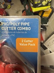 Orbit PVC/Poly Pipe Cutter Combo Set 2 Cutter Value Pack Red Cuts 1, 1-1/4in