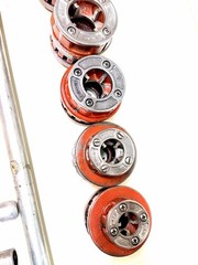 Ridgid 12-R 1/2&Prime; to 2&Prime; Pipe Threader Set Die Heads Ratchet Cutter Reamer 12R #1