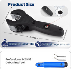 Ratcheting Tubing Cutter, Ratcheting Pipe Cutter Copper, Tubing Cutter 1/4&Prime; to