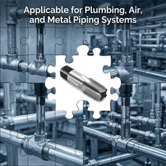 1/2&Prime;-14 NPT Pipe Tap &ndash; Metal Thread Repair Tool for Steel, Iron & Copper Fitting