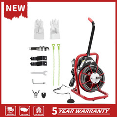 Drain Cleaner Machine,75FT_1/2in,Automatic Electric Drain Auger for 1to4 in Pipe