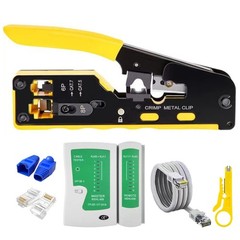WEETOTUNG RJ45 Crimp Tool Pass Through Kit &ndash; Normal, Green,blue,black, Yellow