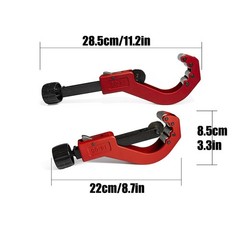 Pipe Tubing Cutter Tool 5/9&Prime; to 2-5/9&Prime; Outer Diameter for 14-65mm, Red, Black