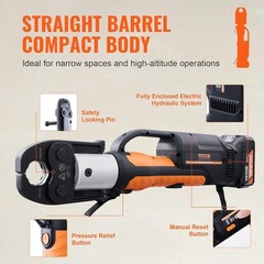 VEVOR Press Tool 18V 32KN Electric Pipe Crimping Tool for 1/2&Prime; to 2&Prime; Copper Pipe