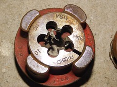 Lot of 3 Ridgid 00-RB Bolt Threader Die Heads 5/16&Prime; &ndash; 3/4&Prime; &ndash; 7/8&Prime;