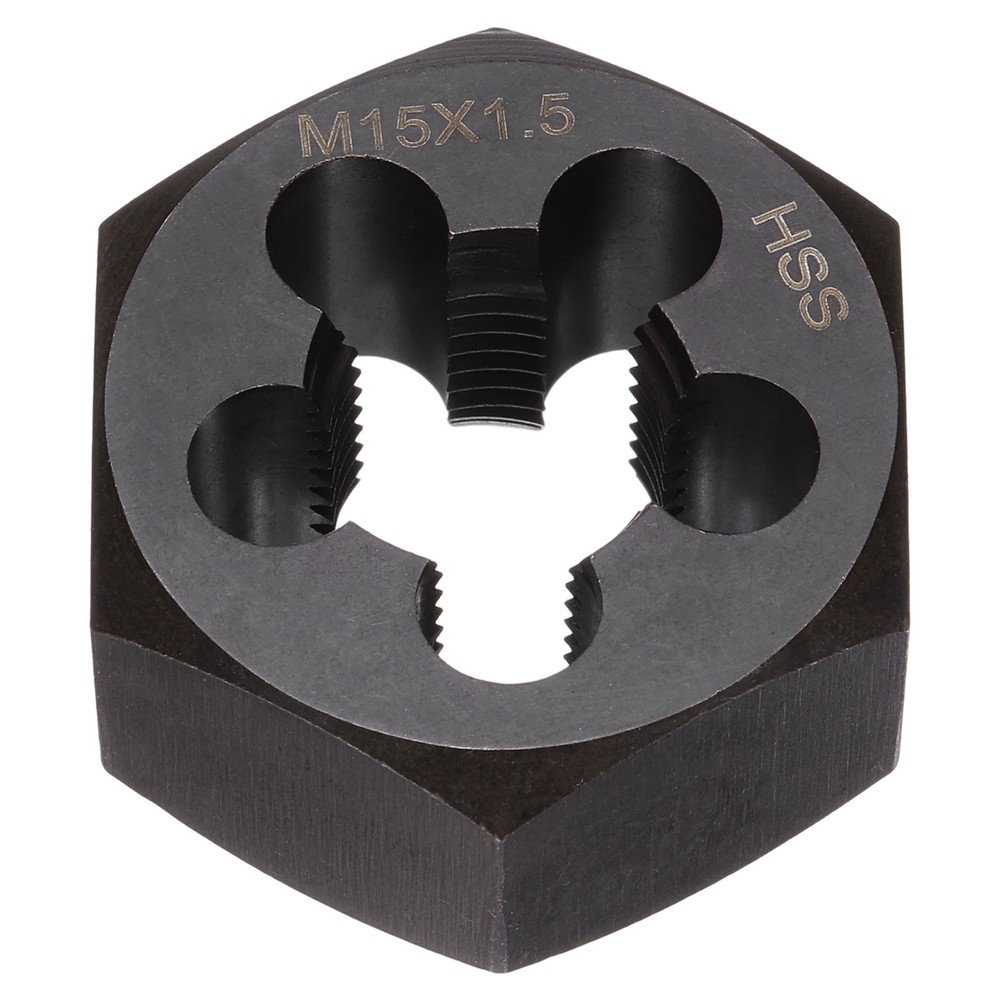 HSS M15 x 1.5 Metric Machine Thread Hex Die Right Hand High Speed Steel
