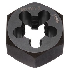 HSS M15 x 1.5 Metric Machine Thread Hex Die Right Hand High Speed Steel