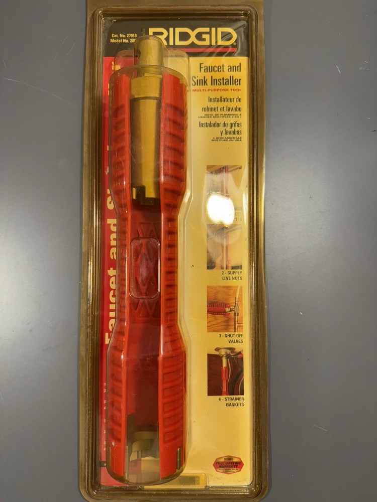 Ridgid Extra Long Faucet and Sink Installer 4 in 1 Multi-Purpose Tool Model 2006