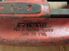 RIDGID No. 1-2 Heavy Duty Pipe Cutter Tool 1/8 To 1 1/4 Trademark Ridge Tool Co