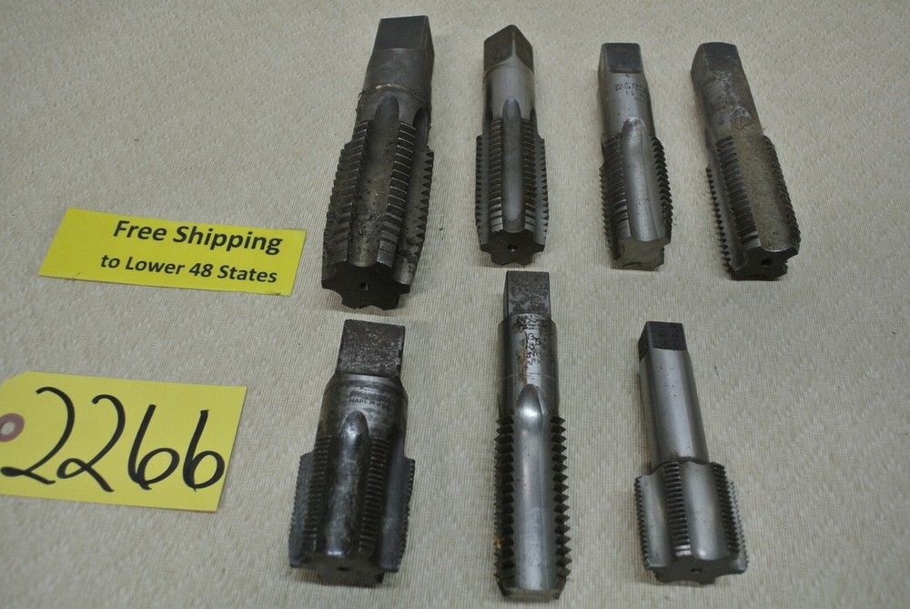 7 PCS. Misc. Tooling Taps Various Sizes Machine Shop Tool FREE SHIP!