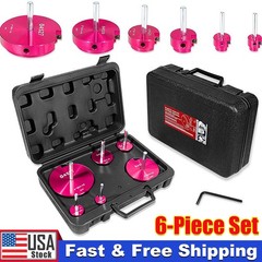 6 Piece Plastic Pipe Fitting Reamer Kit for 1/2&Prime; Drill PVC Pipe Reamer CPVC PVC