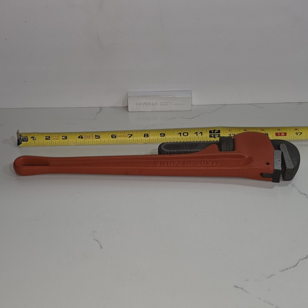 18 Inch End Pipe Wrench Orange Industrial Heavy Duty Made in China
