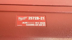 MILWAUKEE M12 AIRSNAKE 2572B-21 DRAIN CLEANING AIR GUN KIT TESTED WORKING