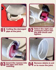 9 Pcs PVC Pipe Reamer Set with Aluminum Fitting Saver