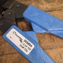 New SharkBite 865894 PEX Crimp Tool 1/2+3/4&Prime; Copper Rings w/ Go/No-Go Gauge