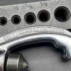 GlobeMaster 65460 Vintage Flaring Tool Die Block and Cone 3/16&Prime; to 5/8&Prime; Italy