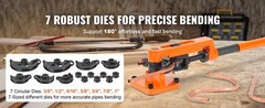 Manual Pipe Bender 7Bending Dies Multifunction Steel Copper Tube Bending Machine