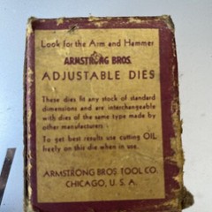 Armstrong Dies for Pipe No.2-A Size 1/2 R Die Width 1 1/2 Inch