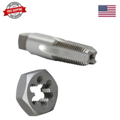 1/4&Prime; NPT Pipe Tap and Die Kit, Carbon Steel Pipe Tap and Pipe Die &ndash; Hex Shape&hellip;