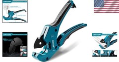 Heavy-Duty Ratchet PVC Pipe Cutter, Cuts Up to 2-1/2&Prime; with Quick Change Blade