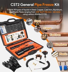CST2 General Pipe Cleaners Cold-Shot Pipe Freeze Kit Small, Black and Orange