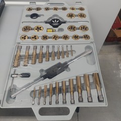 PITTSBURGH 45pc Titanium Nitride Metric Tap & Die Set &ndash; Thread Repair & Creation