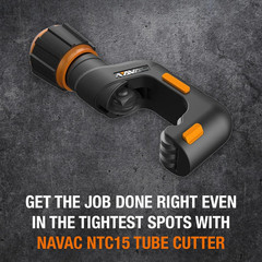 NTC15 Tube Cutter &ndash; Sharp Blades for 1/8&Prime; to 1-5/8&Prime; OD, Durable Alloy Design